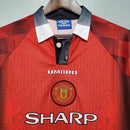 Manchester United 1996 Home Classic/Retro Long Sleeve Jersey – Fan Version