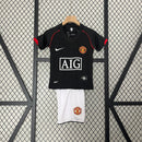 Manchester United Black 07/08 Classic/Retro Kit Set – Kids