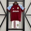 Aston Villa 25/26 Home Kit Set – Kids